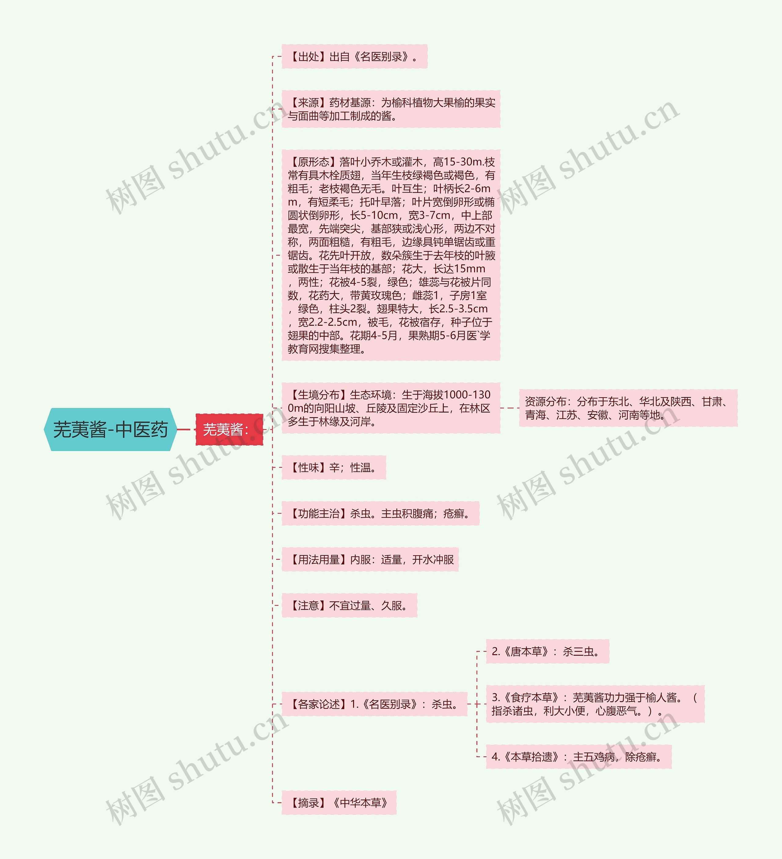 芜荑酱-中医药思维导图