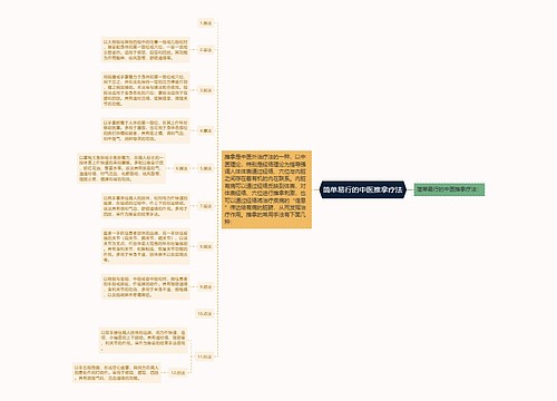 简单易行的中医推拿疗法