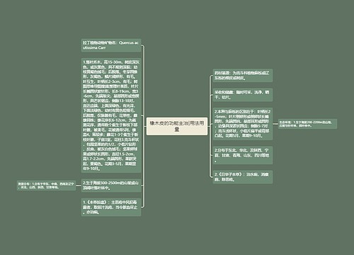 橡木皮的功能主治|用法用量