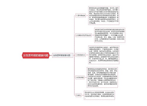 女性更年期的健康问题