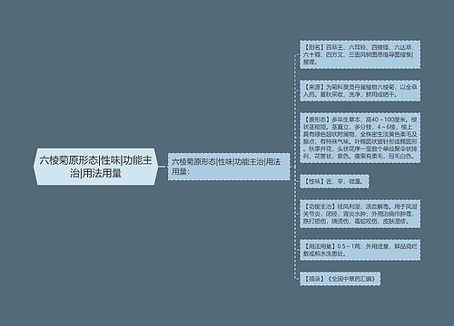 六棱菊原形态|性味|功能主治|用法用量