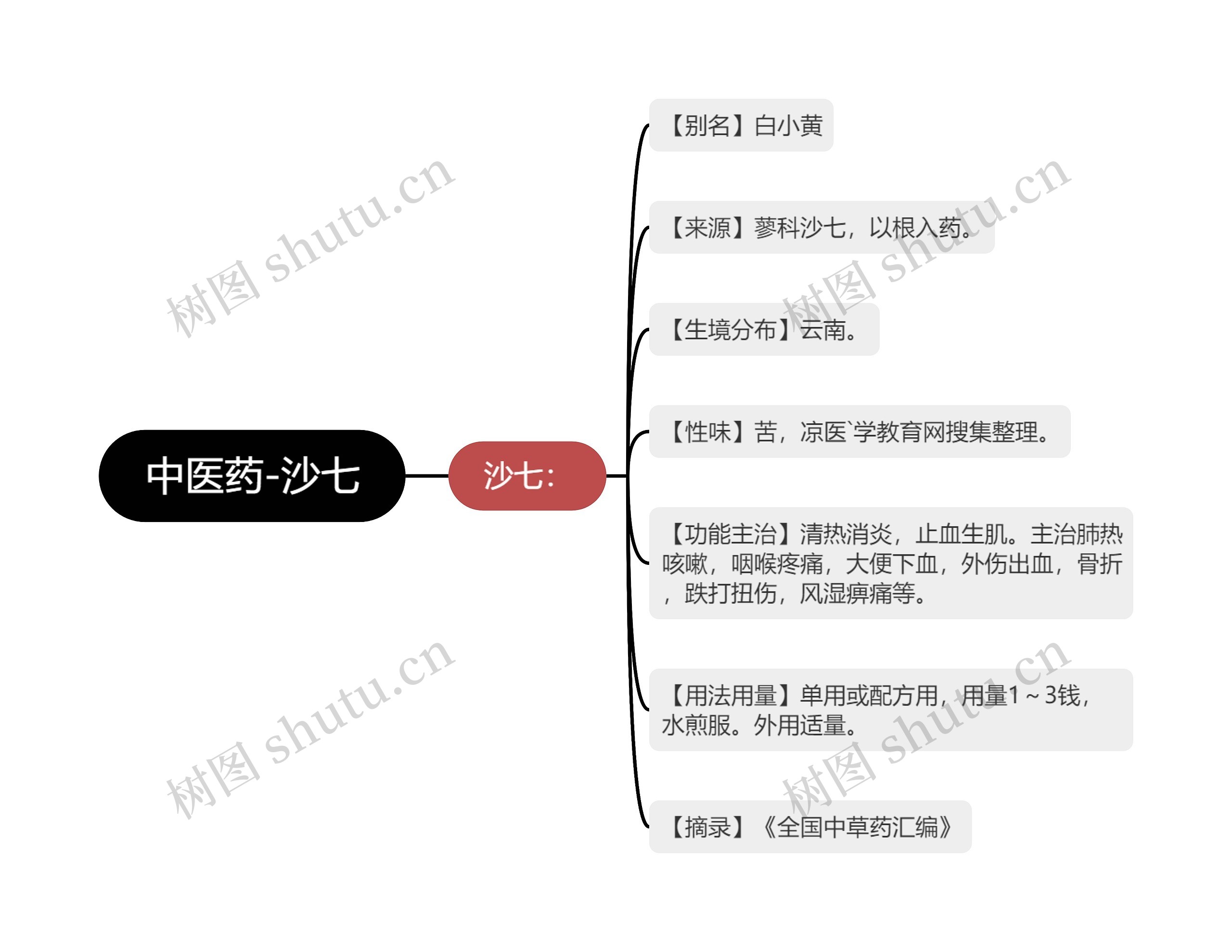 中医药-沙七思维导图