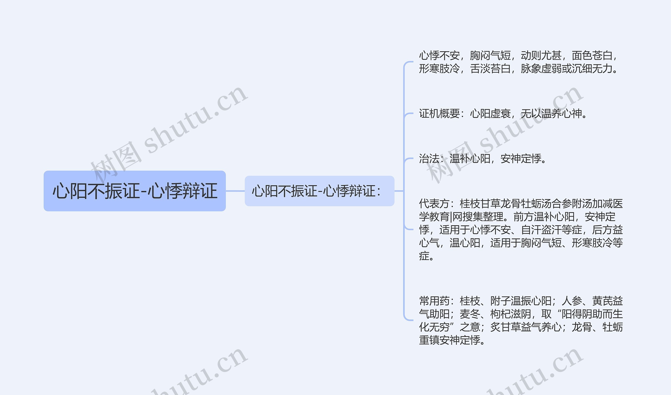 心阳不振证-心悸辩证思维导图