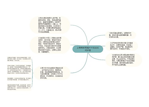 上臂离断再植术术后应如何护理