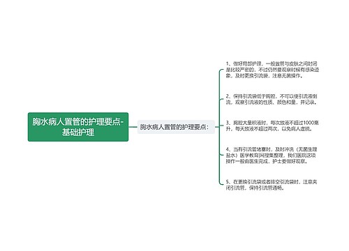 胸水病人置管的护理要点-基础护理