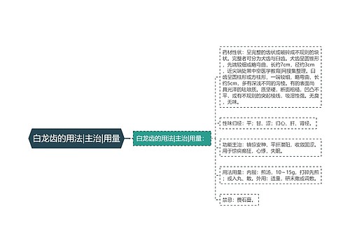 白龙齿的用法|主治|用量