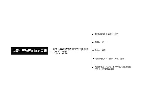 先天性巨结肠的临床表现