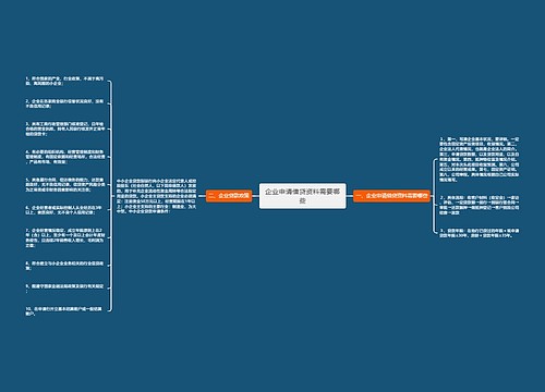 企业申请借贷资料需要哪些