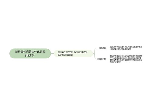 腺样囊性癌是由什么原因引起的？思维导图