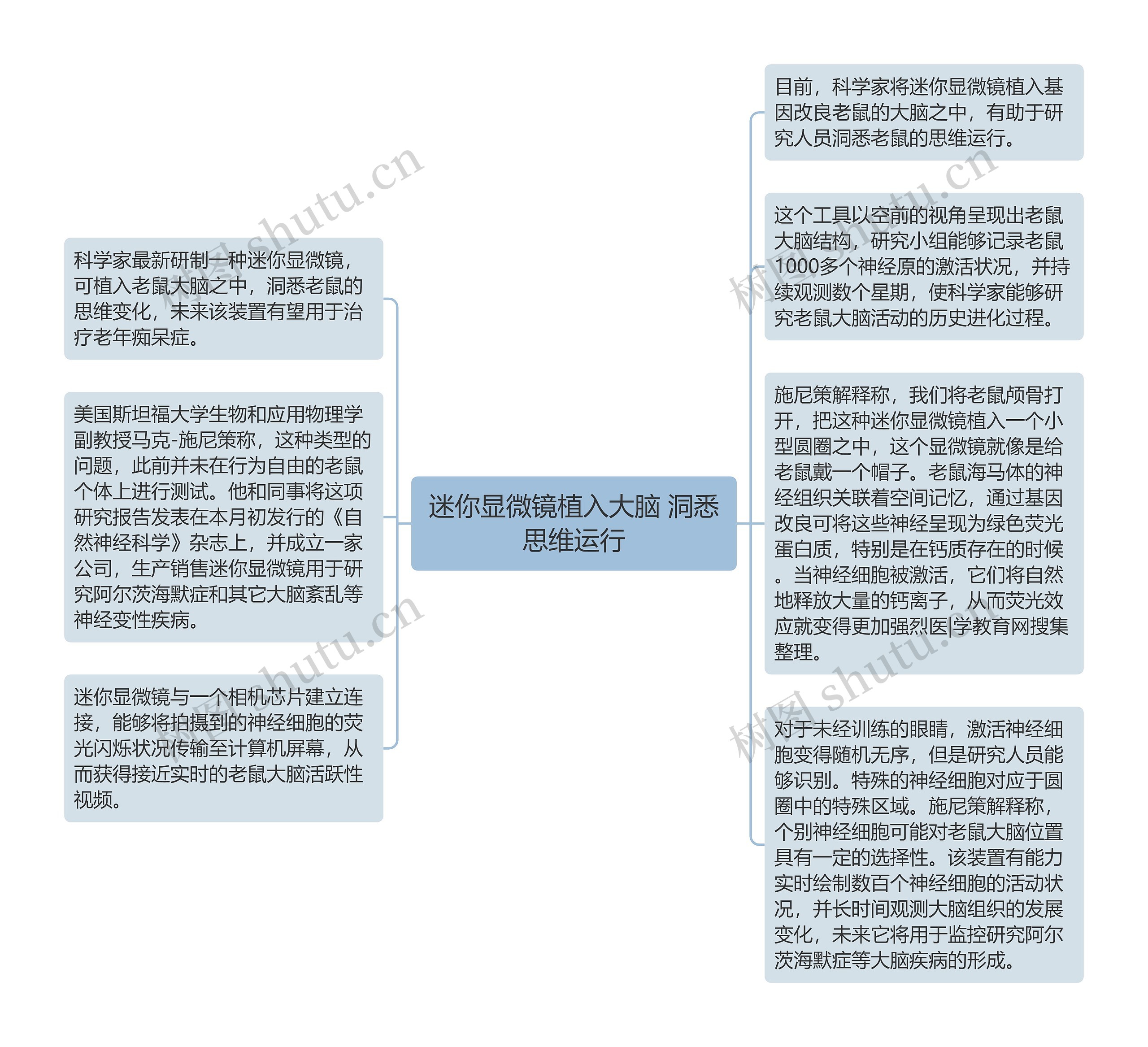 迷你显微镜植入大脑 洞悉思维运行思维导图