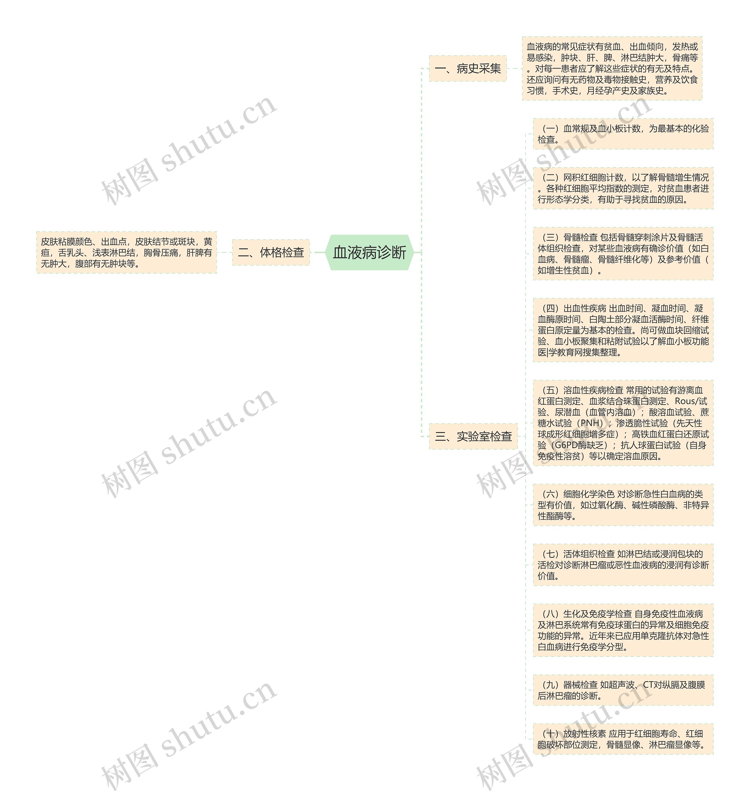 血液病诊断思维导图