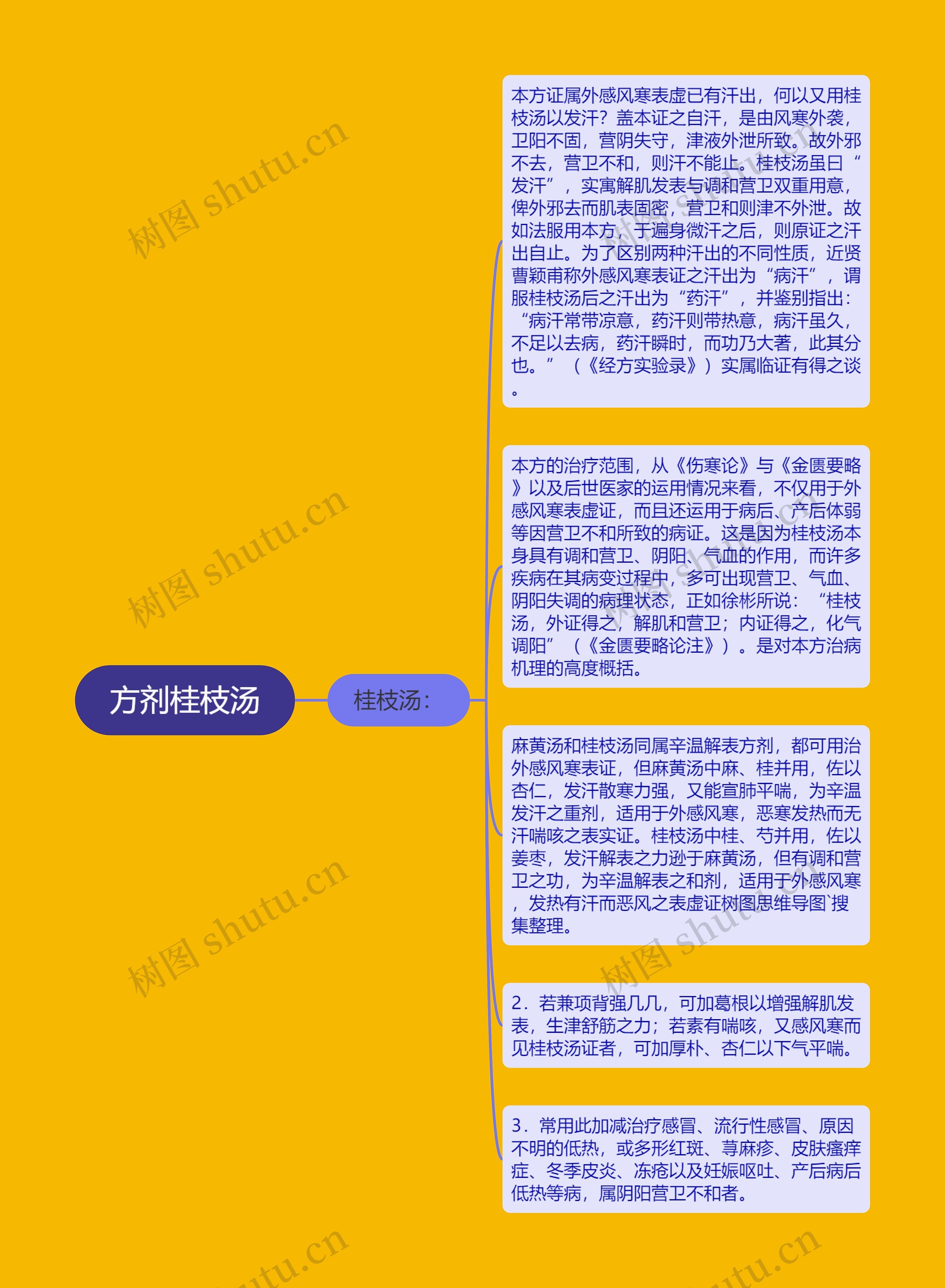 方剂桂枝汤思维导图