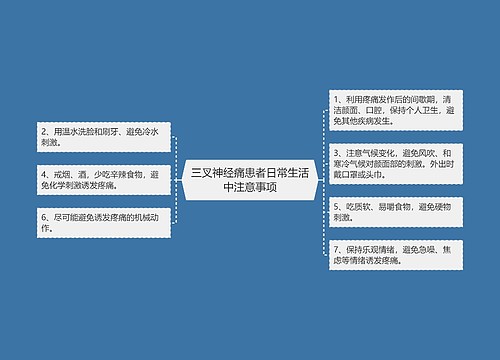 三叉神经痛患者日常生活中注意事项