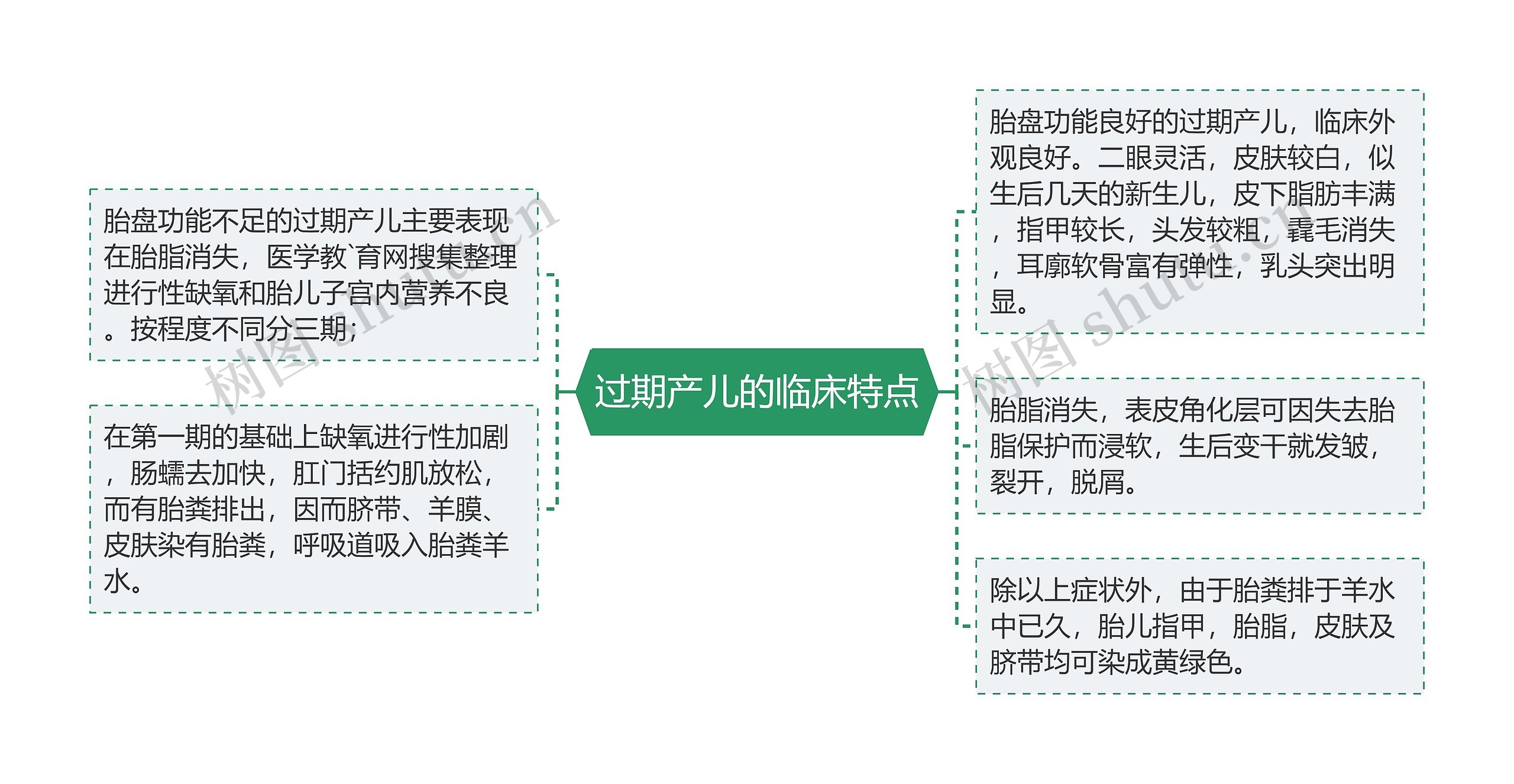 过期产儿的临床特点思维导图