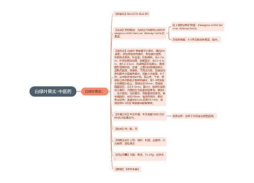 白绿叶果实-中医药