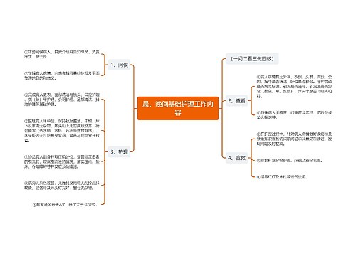 晨、晚间基础护理工作内容