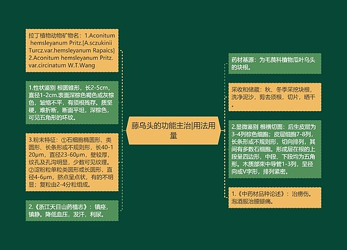 藤乌头的功能主治|用法用量