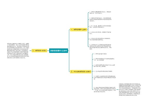 贷款担保要什么条件