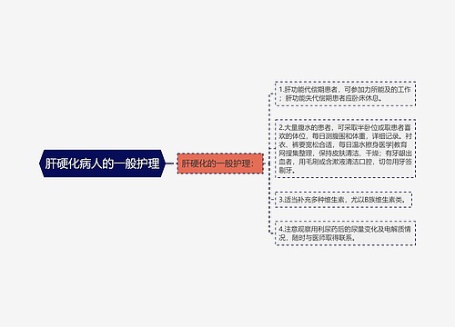 肝硬化病人的一般护理