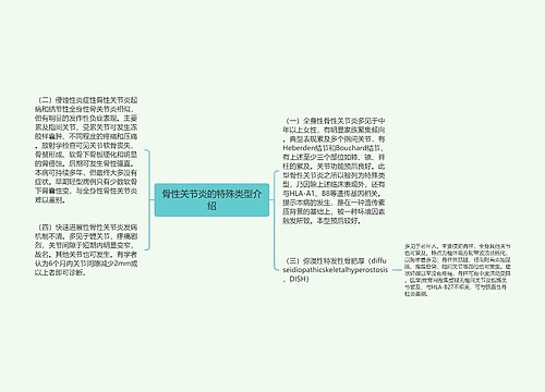 骨性关节炎的特殊类型介绍