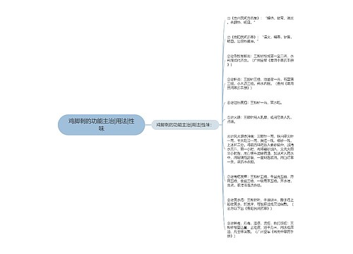 鸡脚刺的功能主治|用法|性味