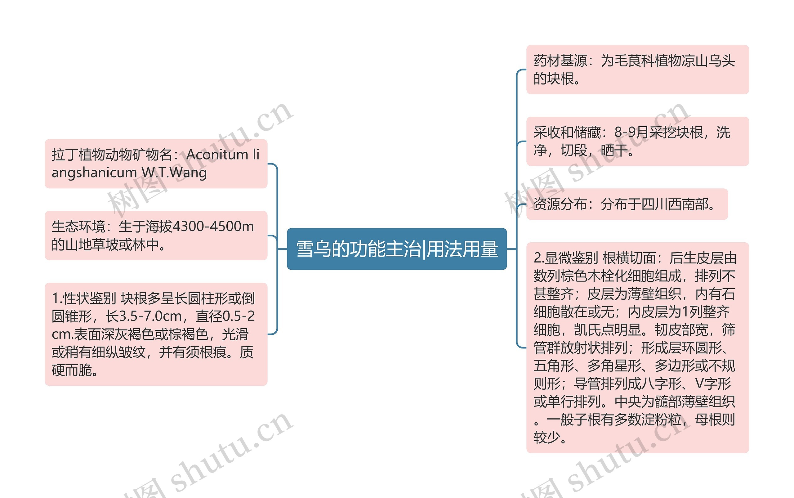 雪乌的功能主治|用法用量思维导图