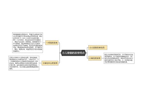 小儿骨骼的发育特点