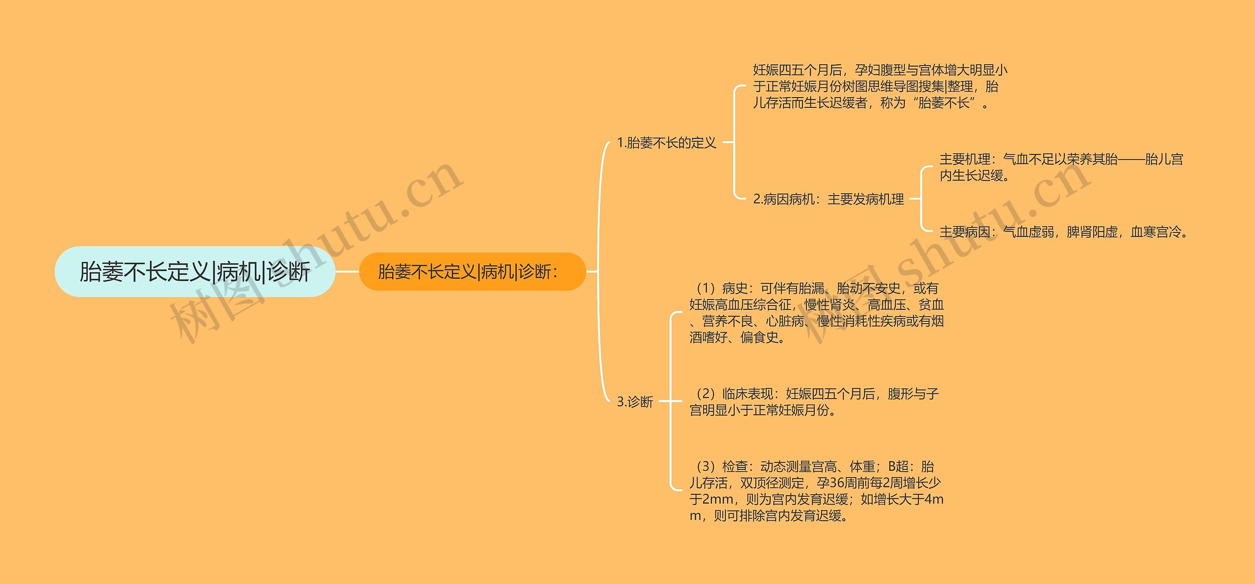 胎萎不长定义|病机|诊断思维导图