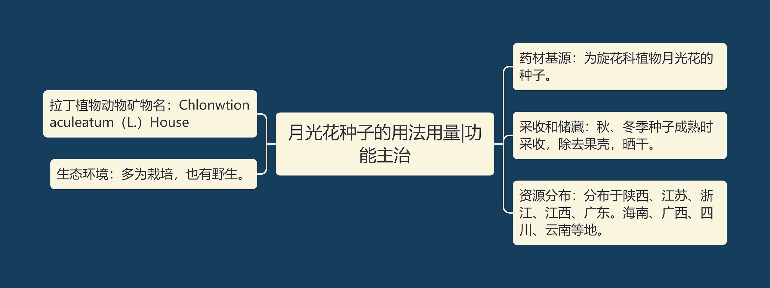 月光花种子的用法用量|功能主治