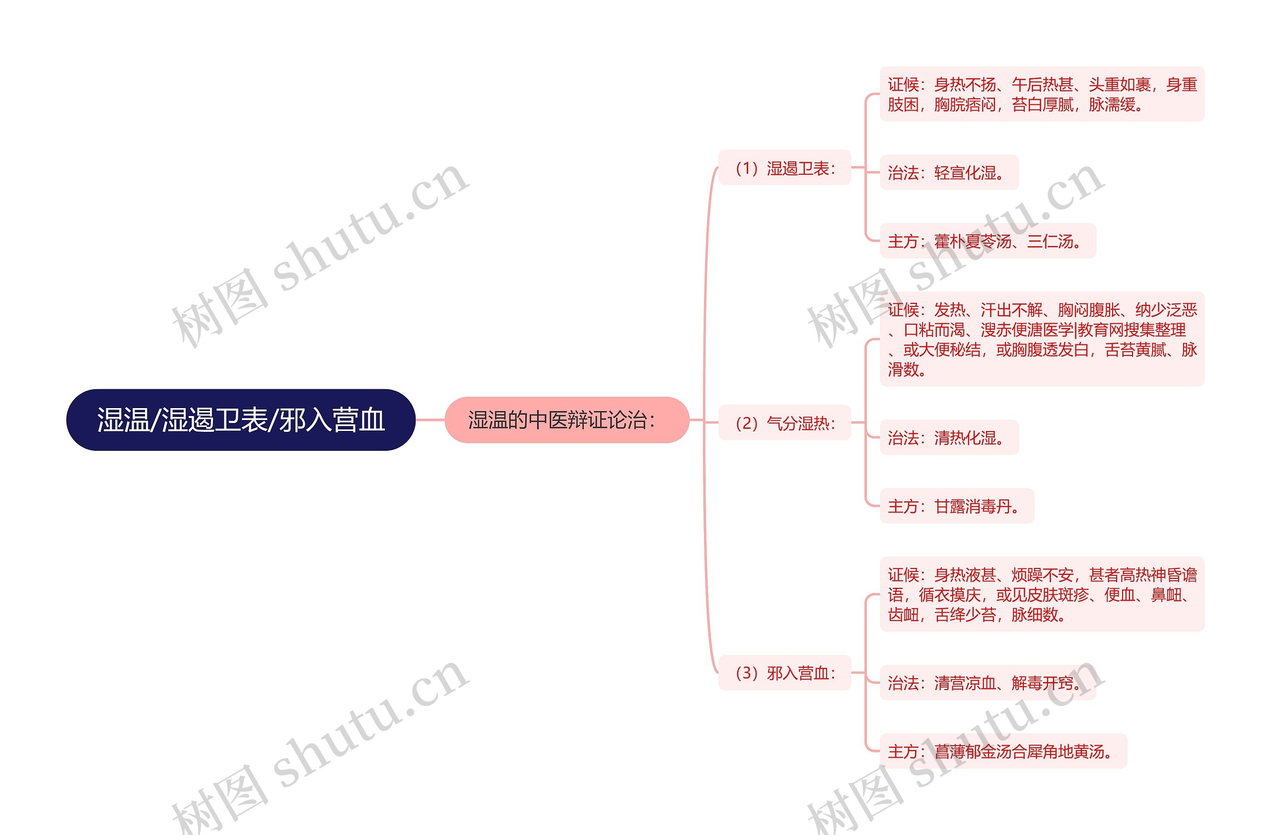 湿温/湿遏卫表/邪入营血