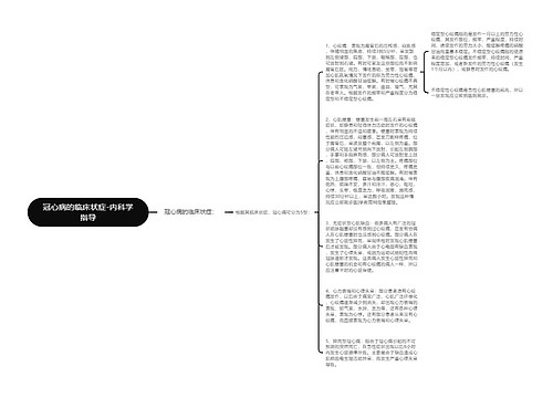 冠心病的临床状症-内科学指导