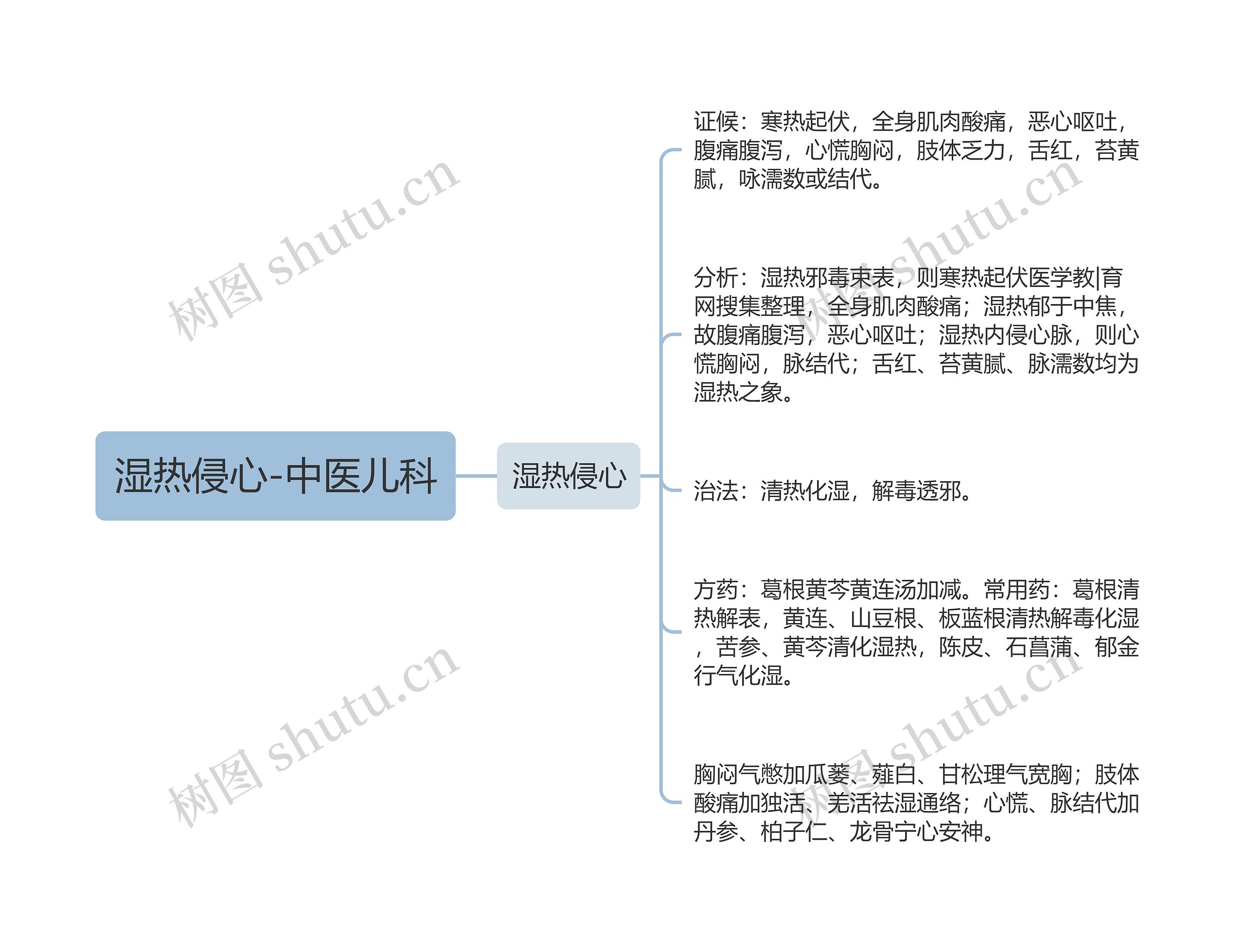 湿热侵心-中医儿科思维导图