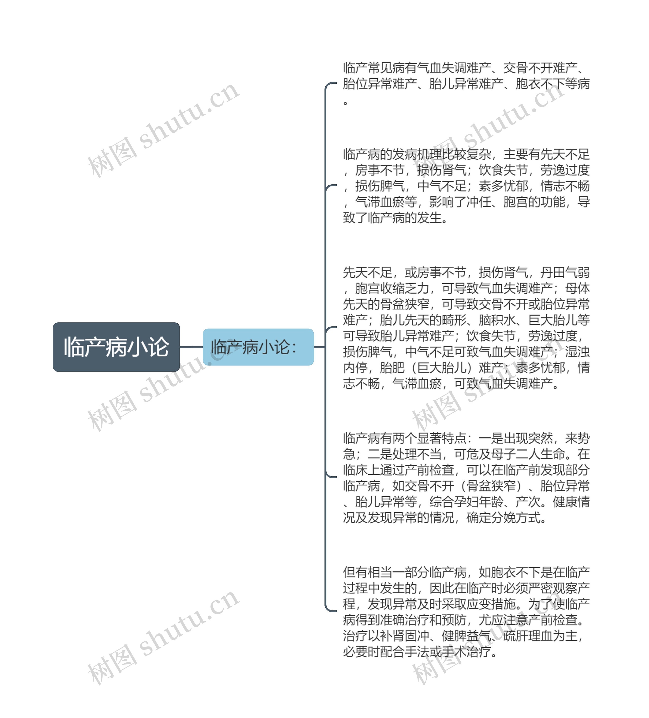 临产病小论思维导图