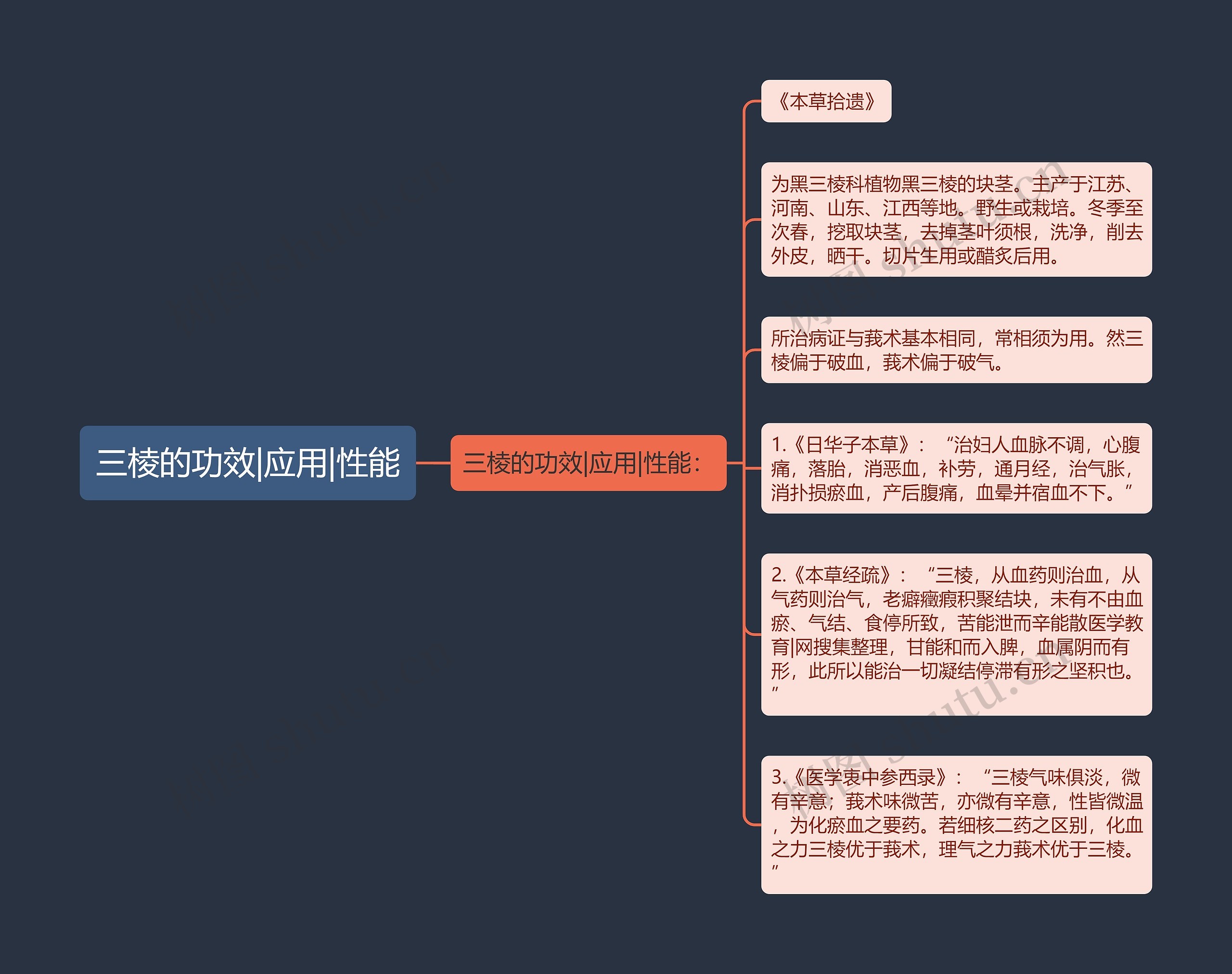 三棱的功效|应用|性能思维导图