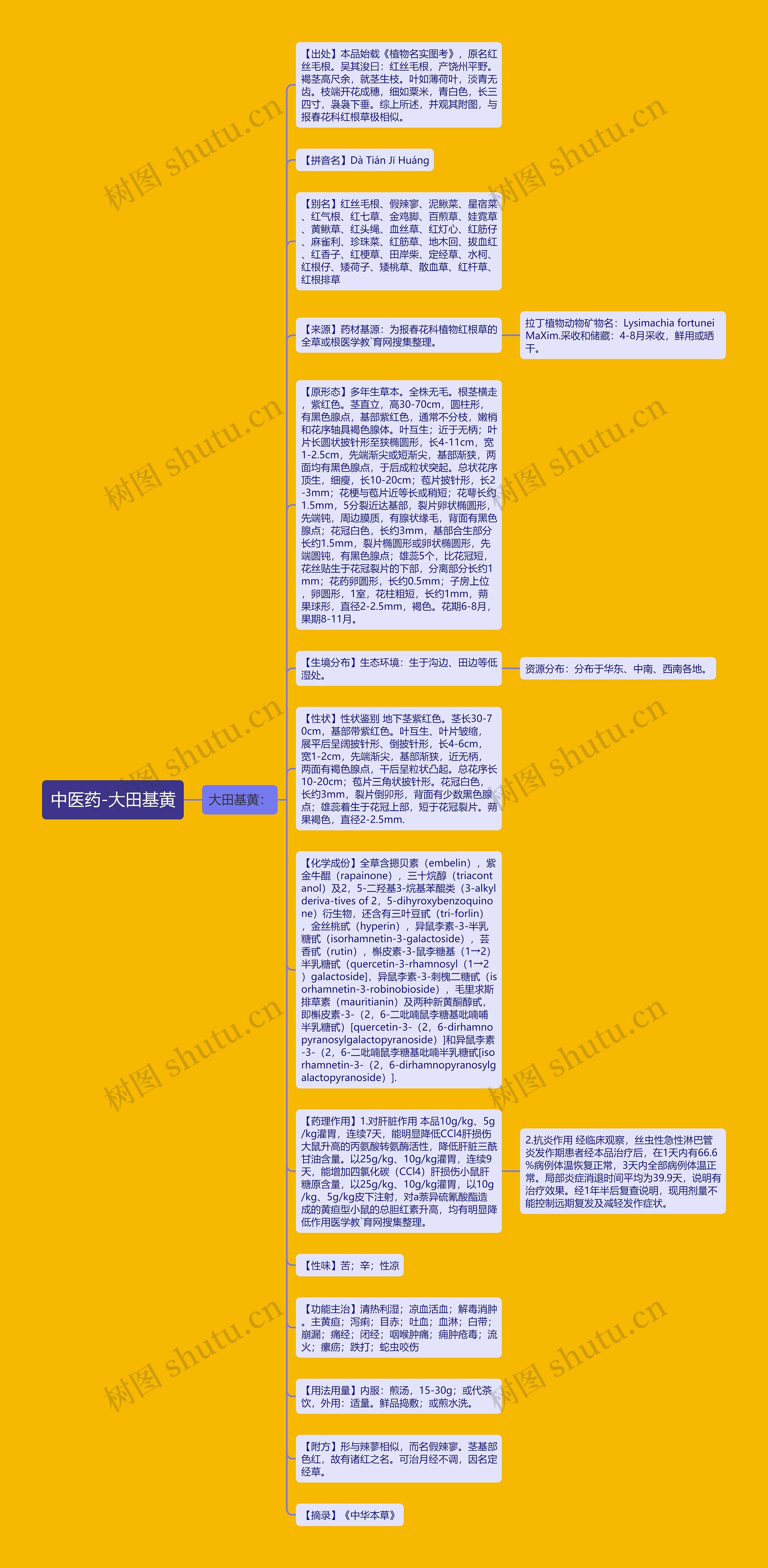 中医药-大田基黄思维导图