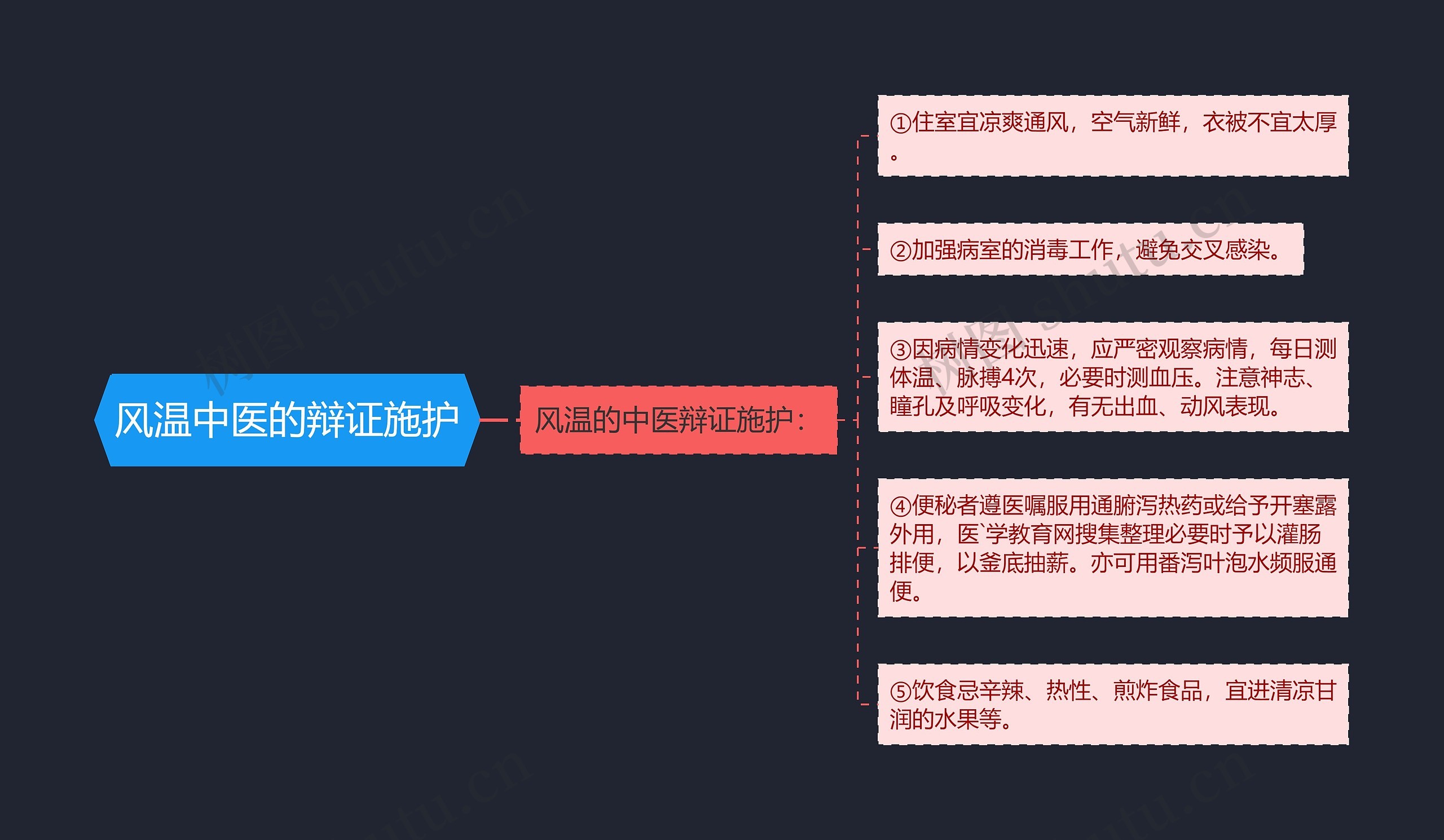 风温中医的辩证施护思维导图