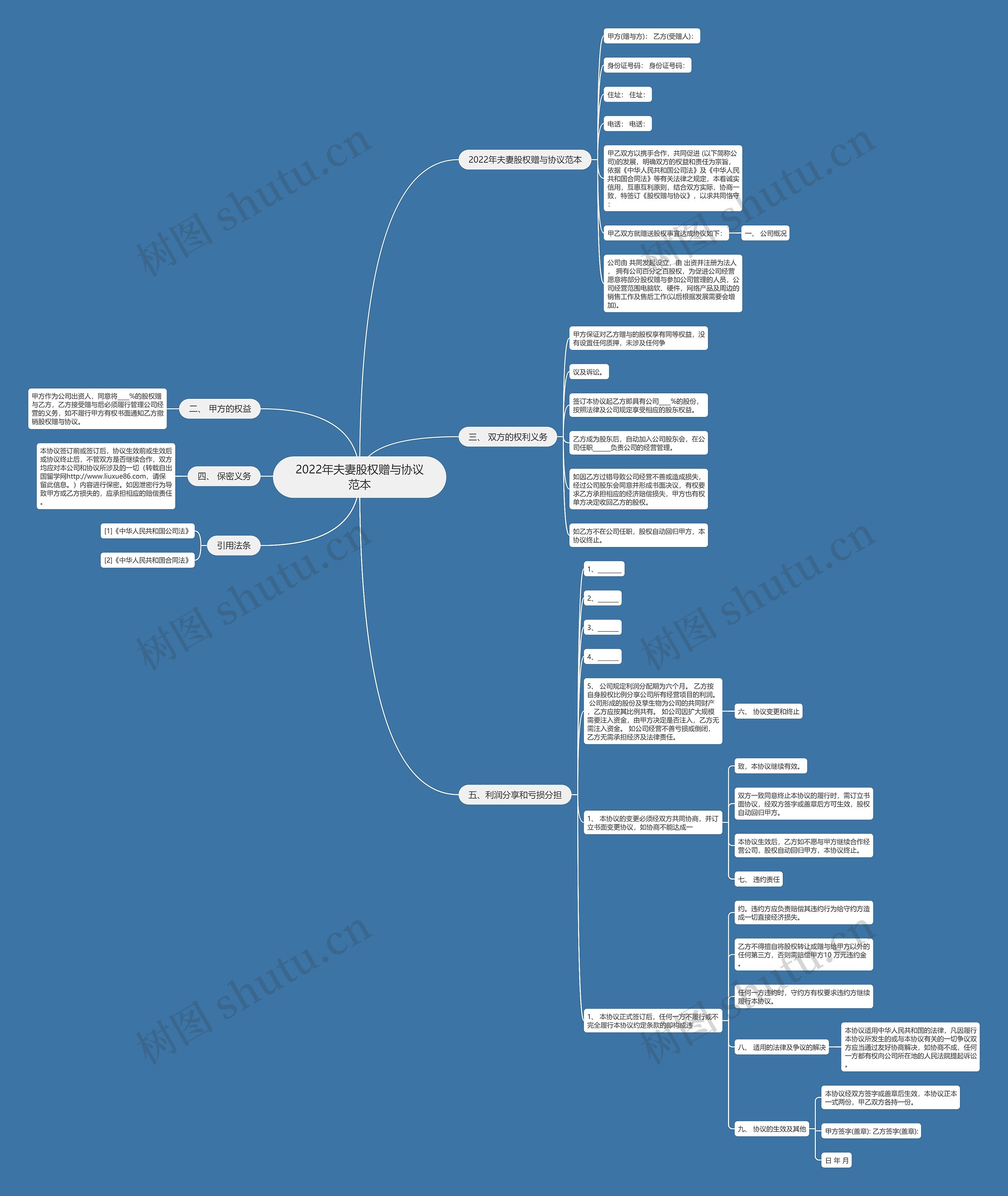 2022年夫妻股权赠与协议范本 2022年夫妻股权赠与协议范本