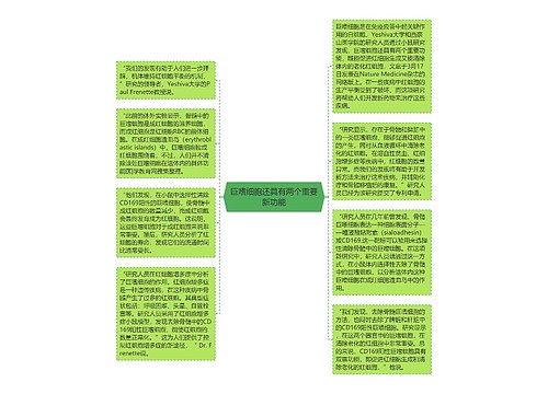 巨嗜细胞还具有两个重要新功能