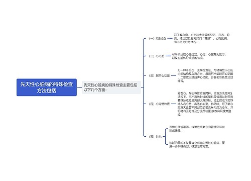 先天性心脏病的特殊检查方法包括