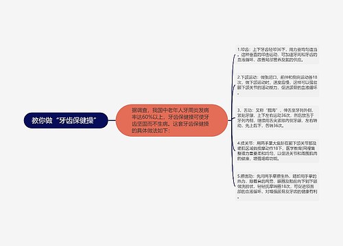 教你做“牙齿保健操”