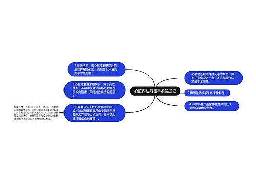 心脏内粘液瘤手术禁忌证