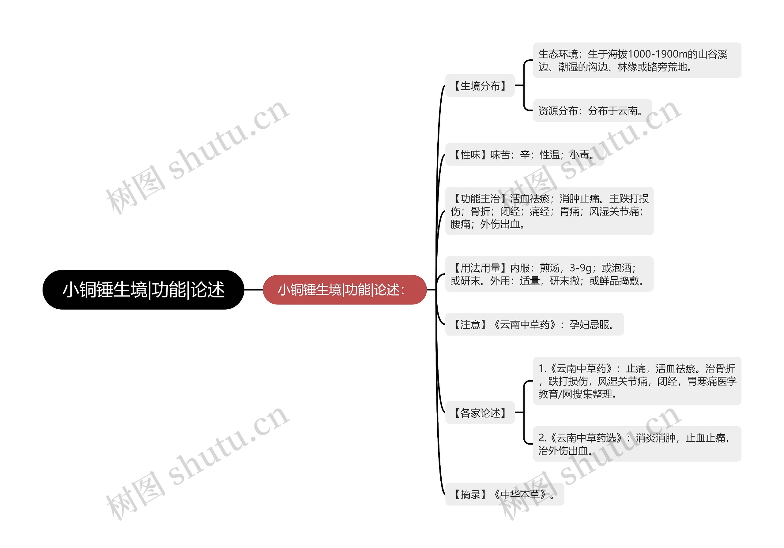 小铜锤生境|功能|论述思维导图