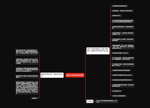 基金合同的必备条款