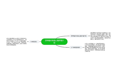 牙种植术术前心理护理介绍