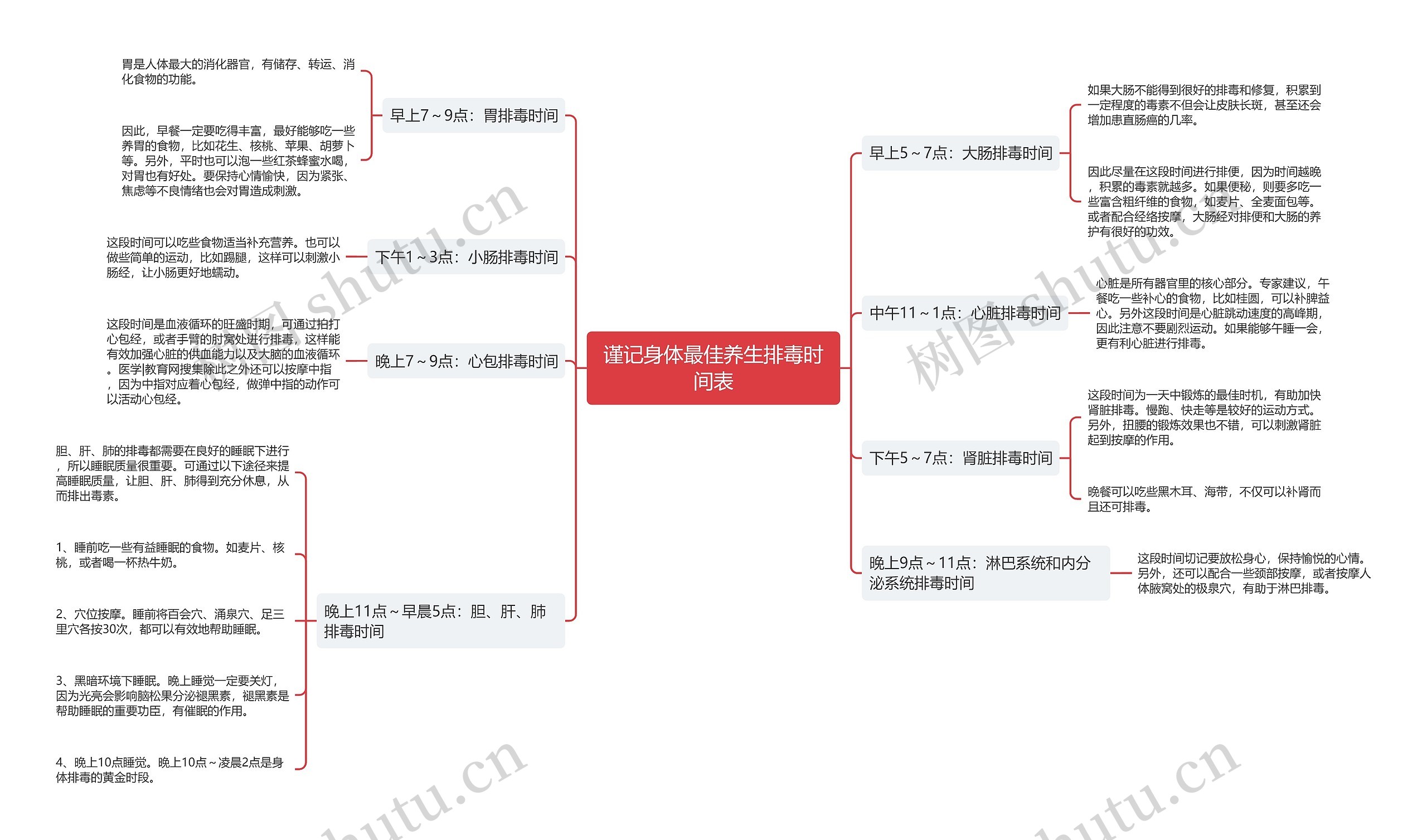 谨记身体最佳养生排毒时间表 谨记身体最佳养生排毒时间表