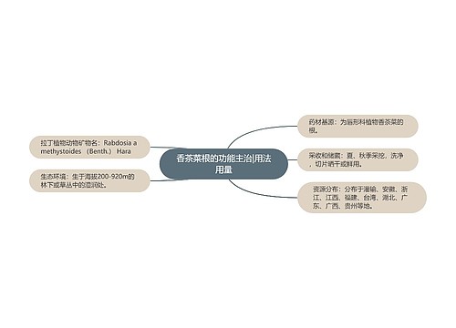 香茶菜根的功能主治|用法用量