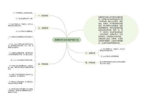 病毒性肝炎标准护理计划