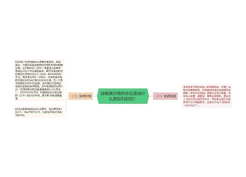 迪格奥尔格综合征是由什么原因引起的？