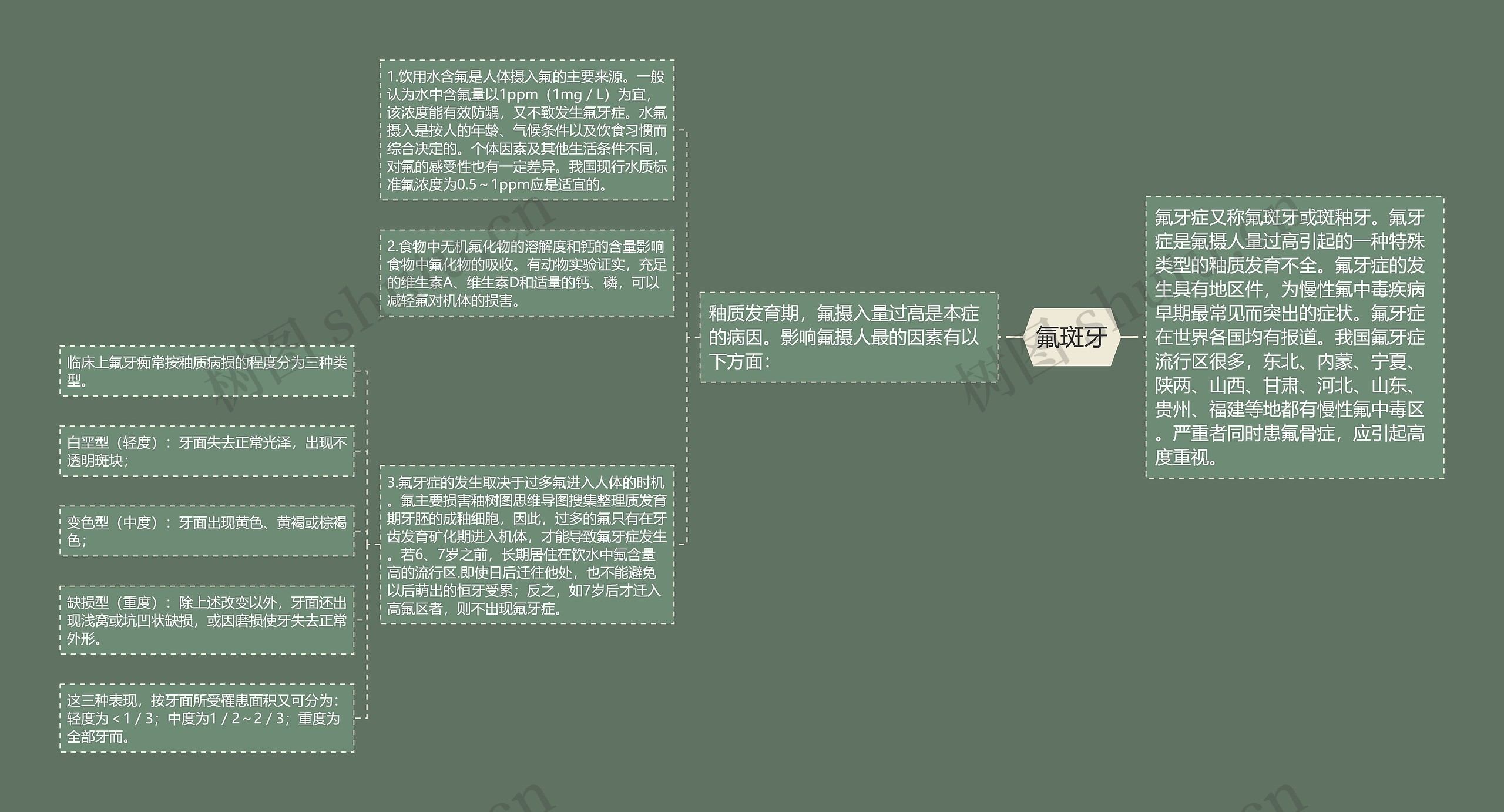 氟斑牙思维导图