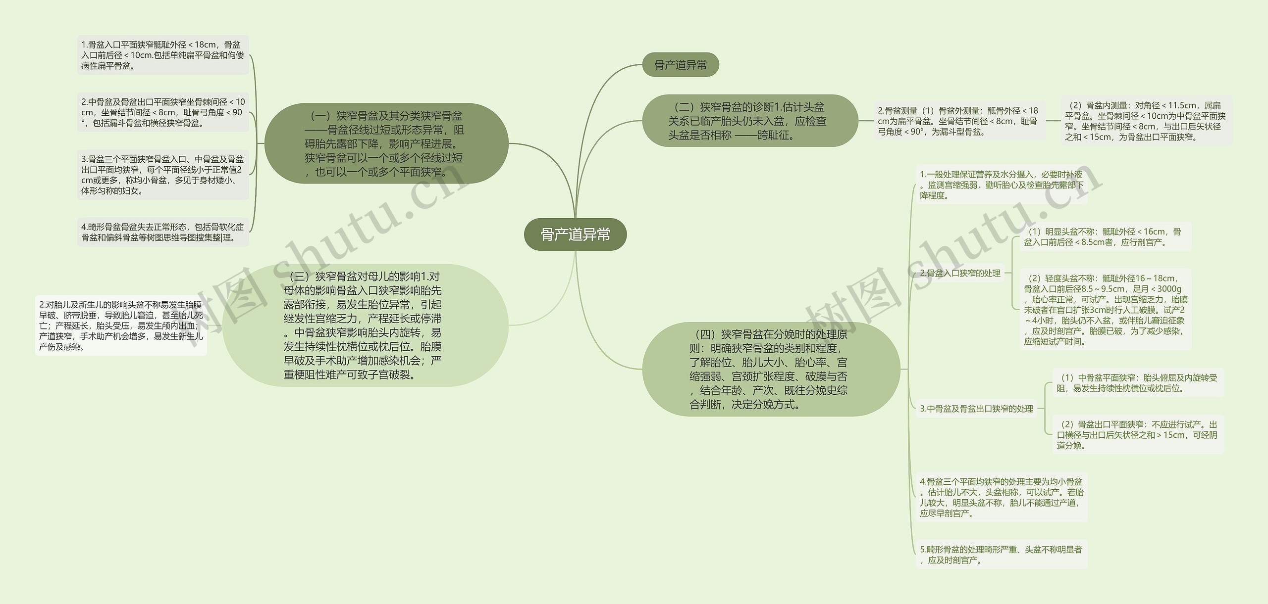 骨产道异常思维导图